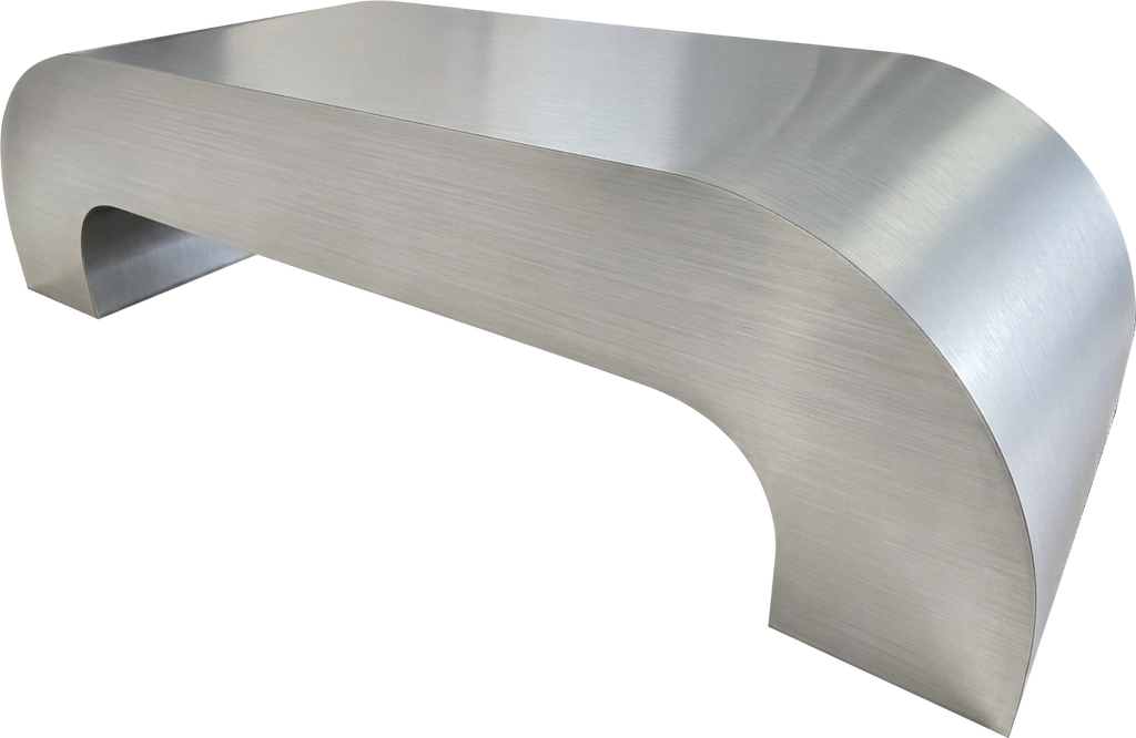 Brushed Aluminum Arch Coffee Table