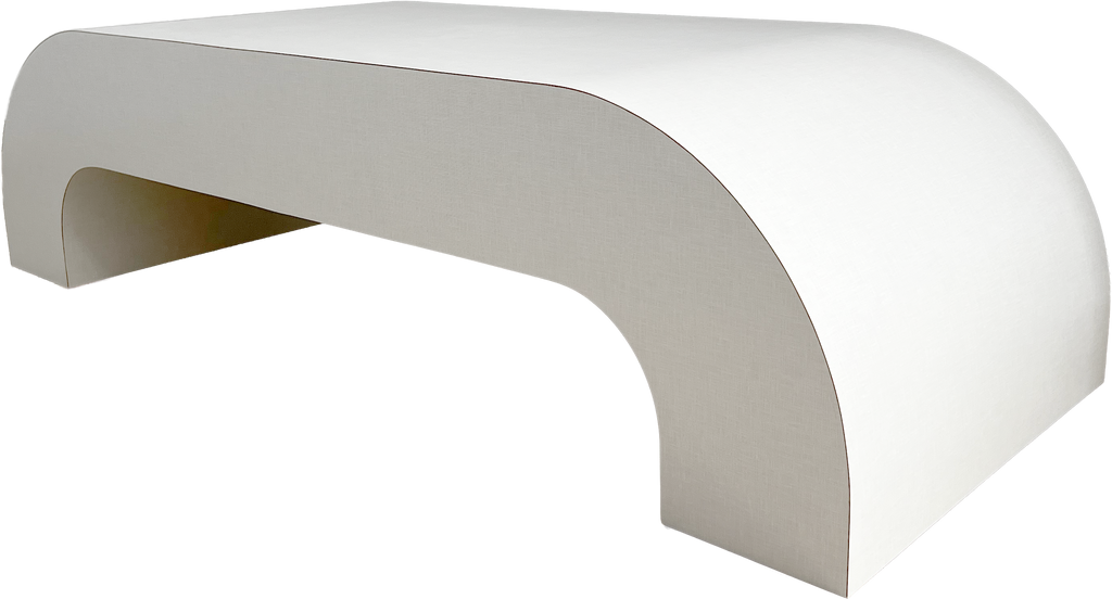 Crisp Linen Modern Arch Coffee Table