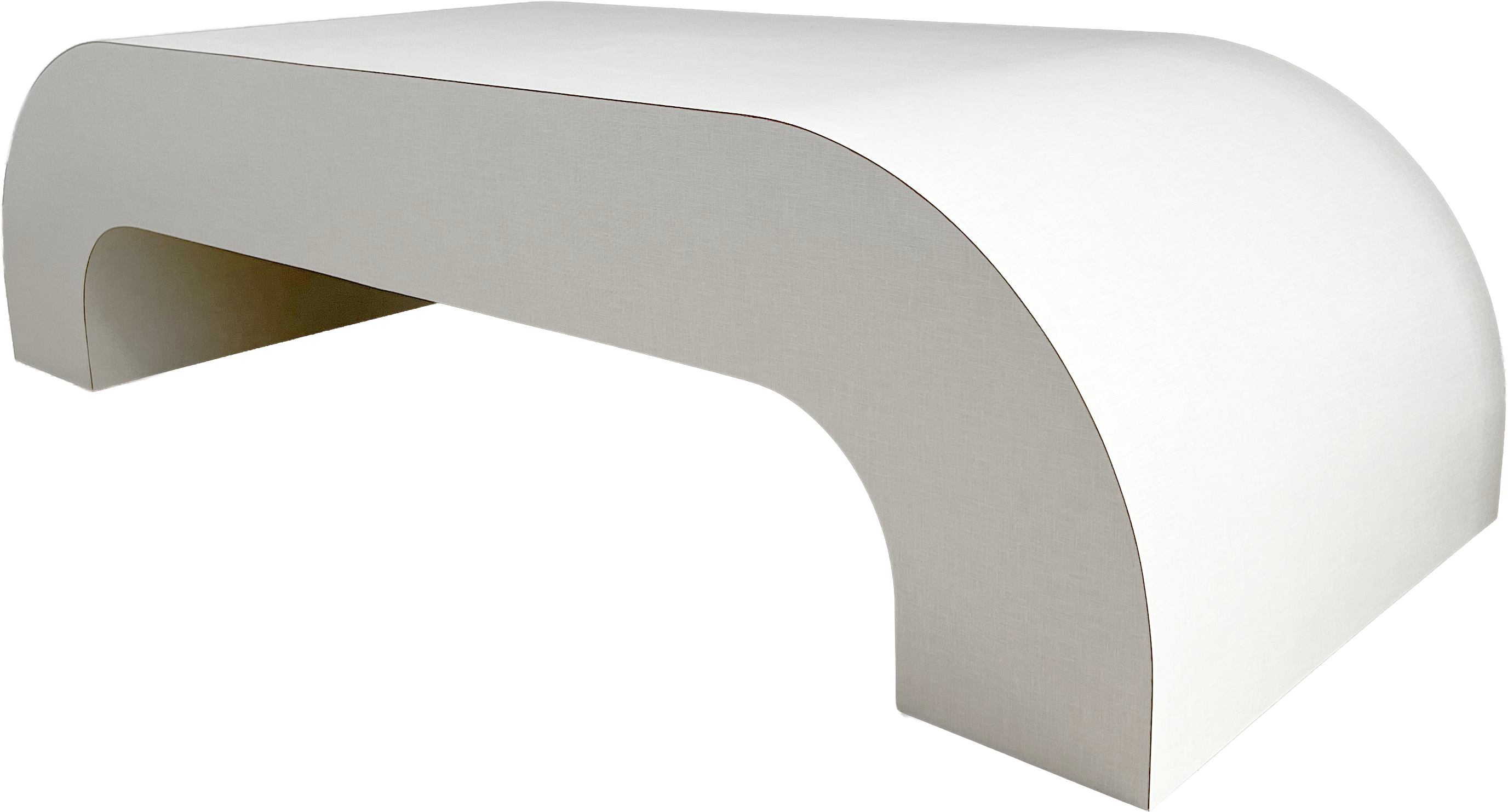 Crisp Linen Modern Arch Coffee Table