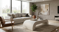 Crisp Linen Modern Arch Coffee Table