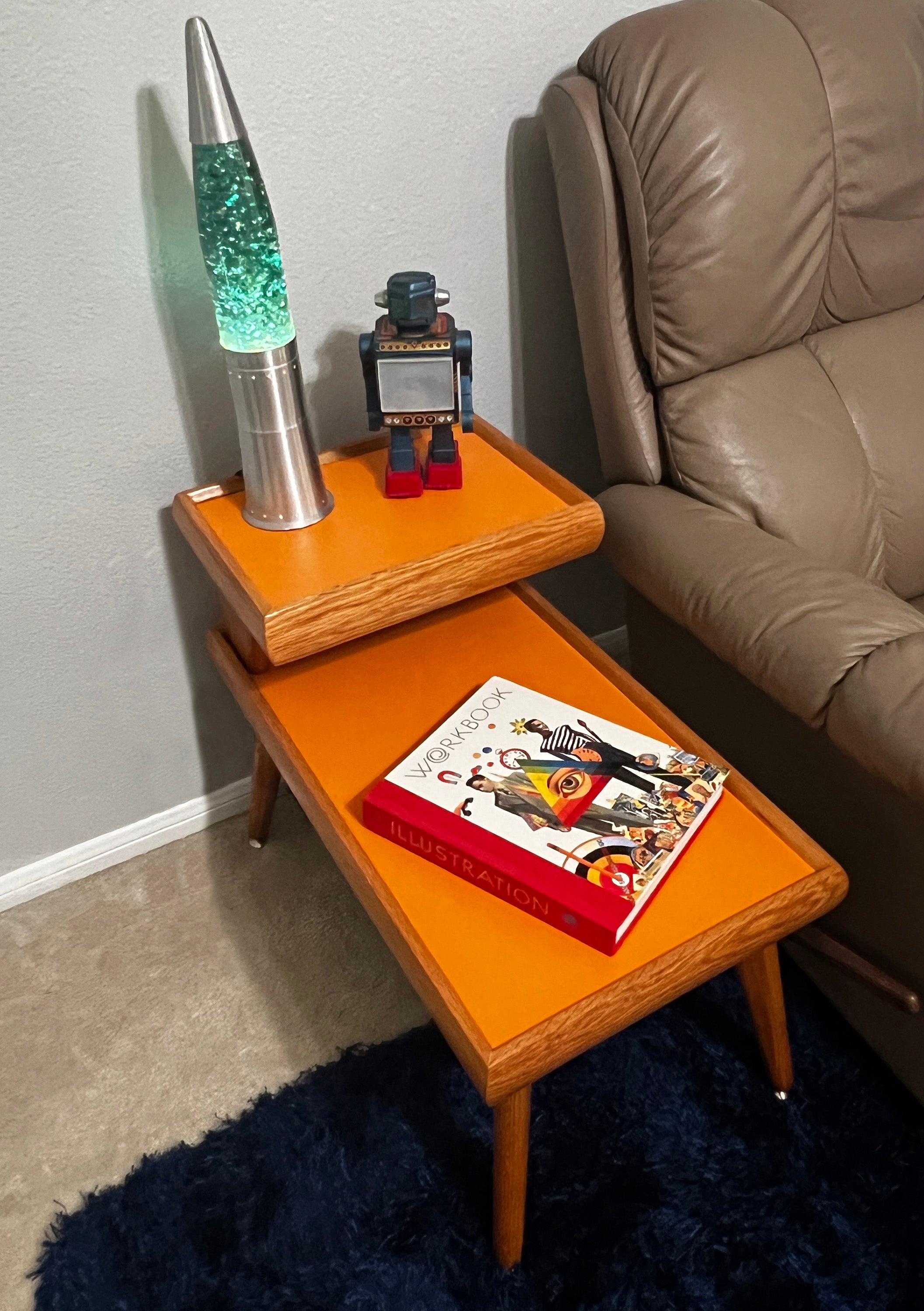 Vintage Mid-Century Modern End Tables and Matching Coffee Table