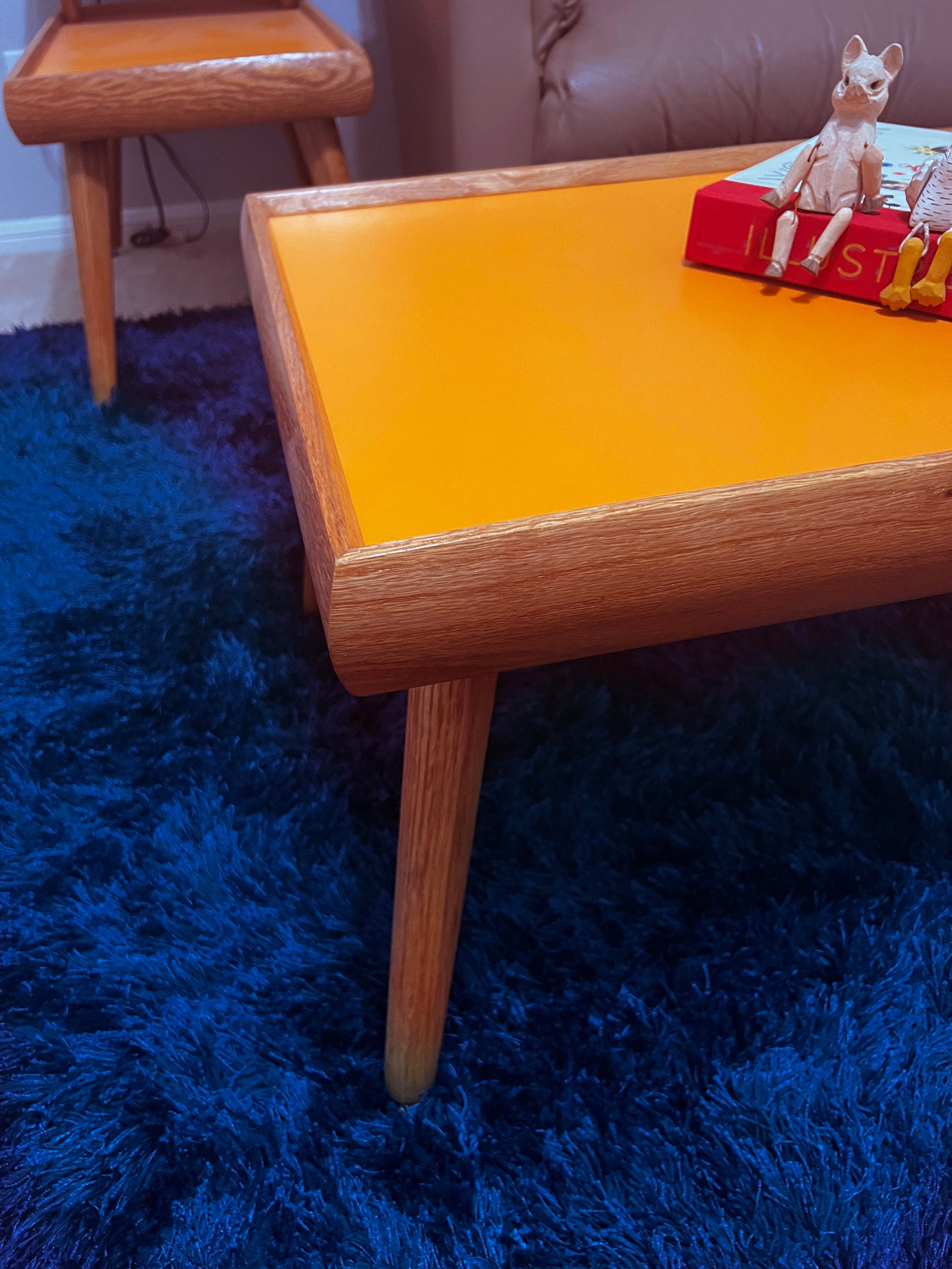 Vintage Mid-Century Modern End Tables and Matching Coffee Table