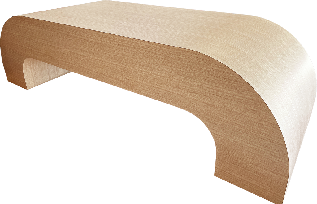 Swede Rift Oak Contemporary Arch Coffee Table