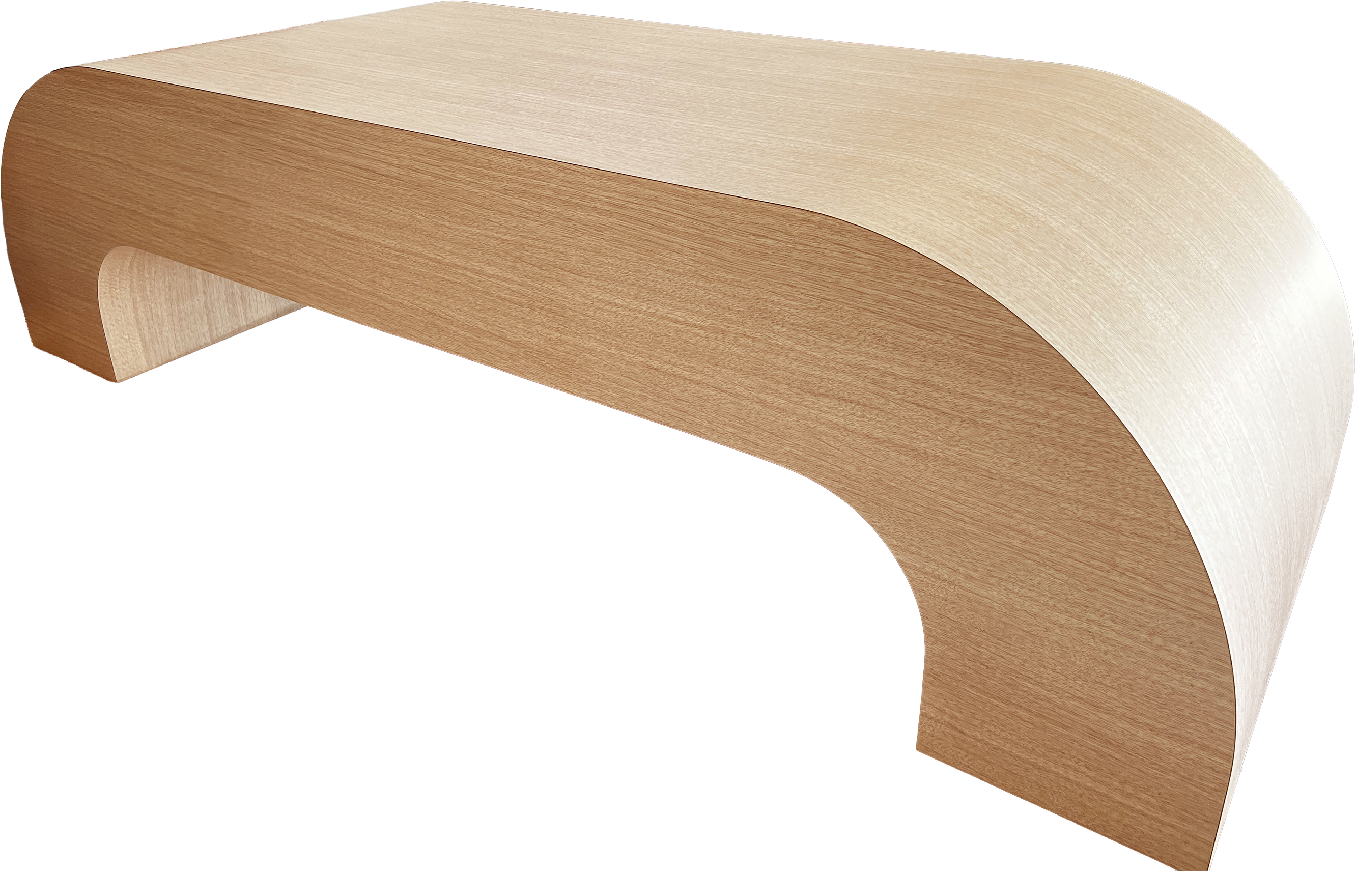 Swede Rift Oak Contemporary Arch Coffee Table