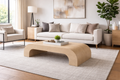 Swede Rift Oak Contemporary Arch Coffee Table
