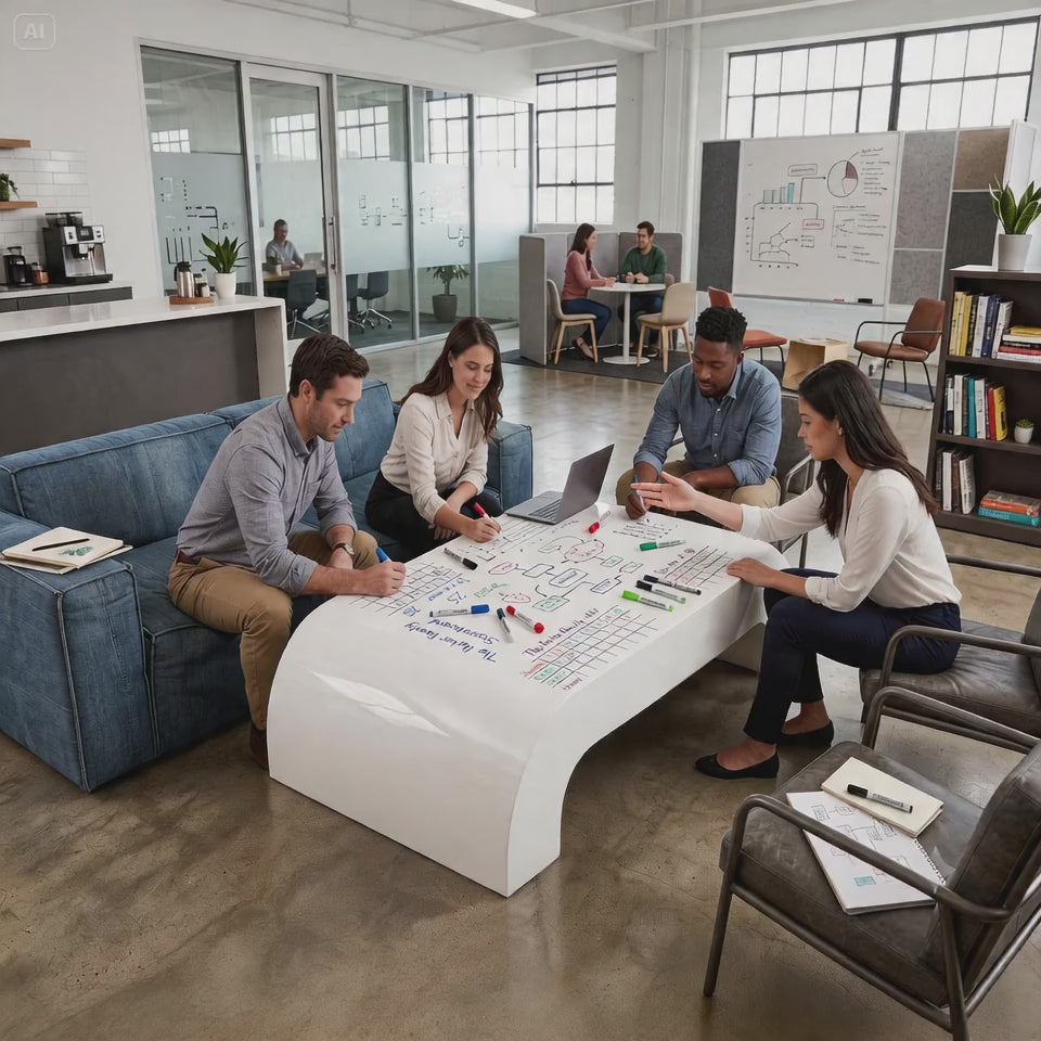 Arctic White - Dry Erase Table